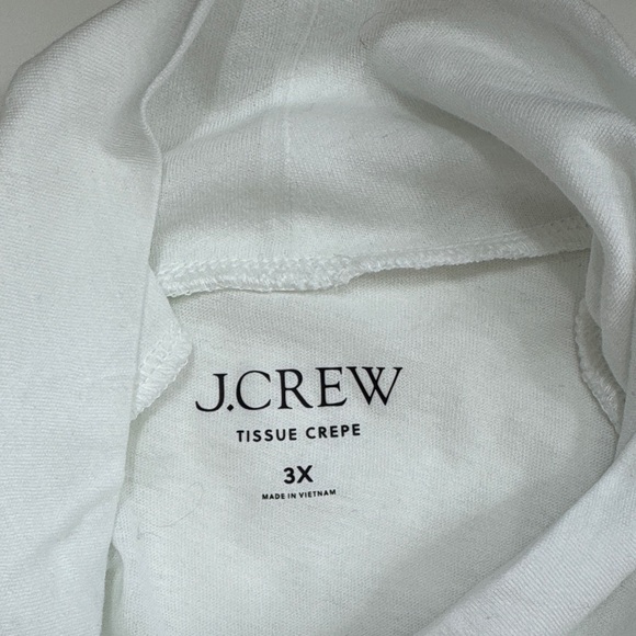 NWT J. Crew Women’s Plus Size 3X White Long Sleeve Tissue Turtleneck - Picture 2 of 11